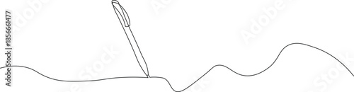 A minimalist line drawing of a map pin on a wavy landscape