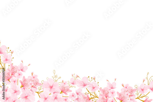 Flower watercolor frame for wedding, birthday, card, background, invitation, wallpaper, sticker, decoration etc.
