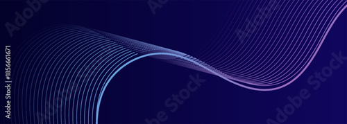 Abstract Blue Wave Lines With Gradient Curves For Tech Design And Digital Backgrounds modern abstrack illustration eps10