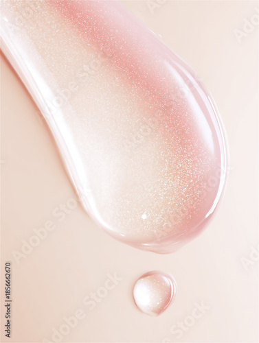 ラメが美しいピンクの液体が垂れている雫背景