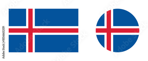 Vector illustration of iceland flag