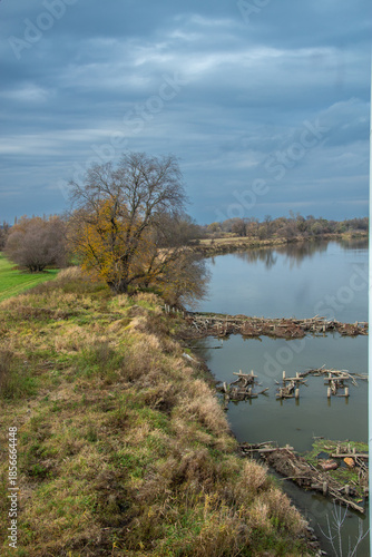 Photography Morava river in Bratislava, Slovakia