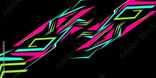 vector background wrap abstract racing design with a unique line pattern and a combination of bright colors such as pink and others