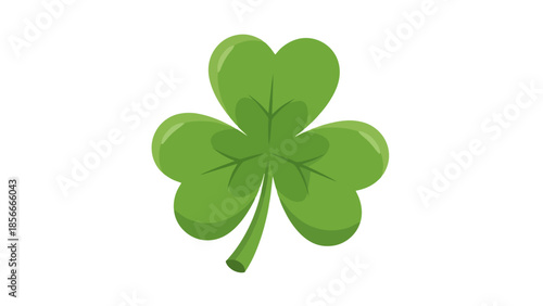 Photography Vibrant Green Clover Leaf Symbol of Luck and St
