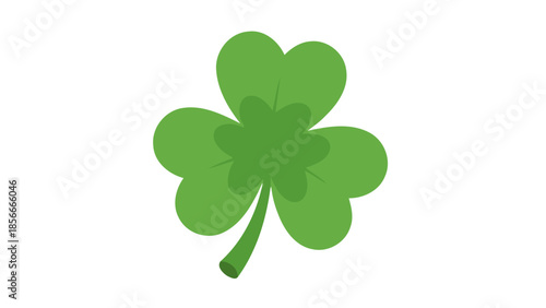 Vibrant Green Shamrock Symbol of Luck and St. Patrick's Day Celebration