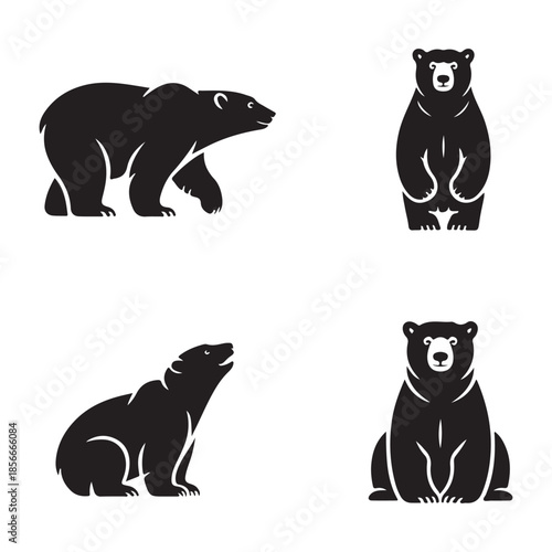 Standing bear illustration showing strength and natural dominance