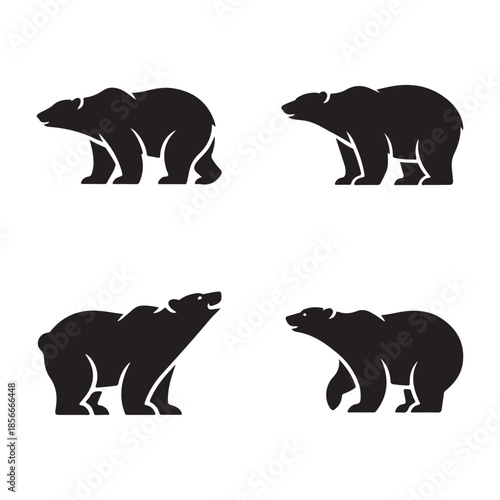 Resting sitting bear with relaxed wildlife posture