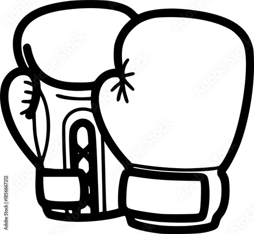 boxing glove flat icon vector.
