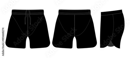 Running Short Mockup Template Vector