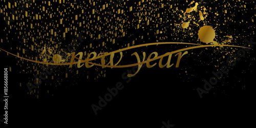 Happy newyear letters banner, Happy new year vector art and illustration. can use for, landing page, template, ui, web, mobile app, poster, banner, flyer, background