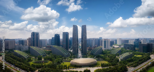 Foto Modern Skyscrapers in Chengdu Financial Center