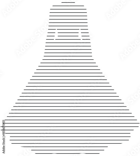 Gray Horizontal Line Pattern Flask Icon Vector isolated PNG with Transparent Background