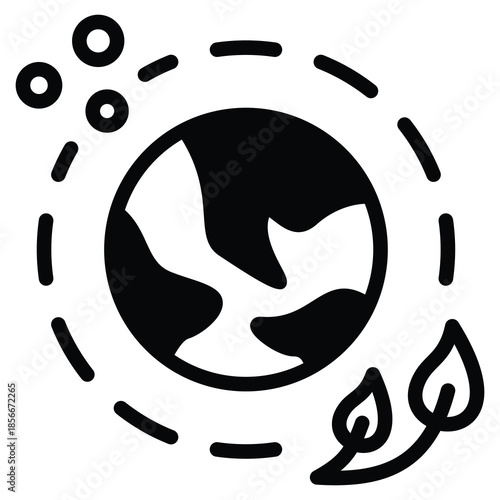 Biology Subjects Icon Line Vector Illustration