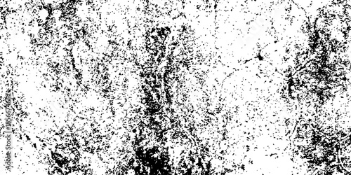 Black and white Dust overlay distress grungy effect paint. Black and white grunge seamless texture. Dust and scratches grain texture on white and black background.