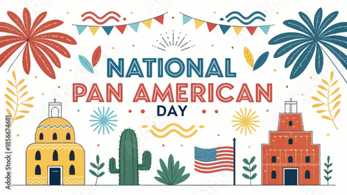 Vibrant Vector Illustration for National Pan-American Day Celebration