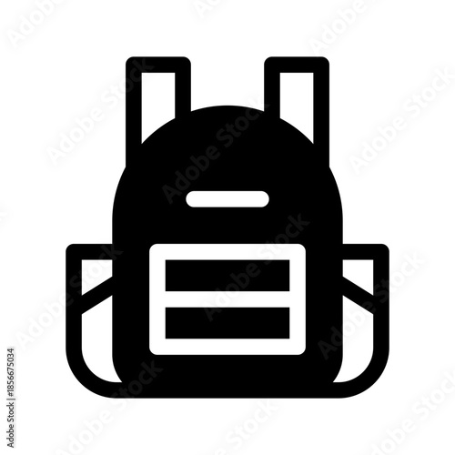 Backpack Icon Vector Symbol Design Illustration
