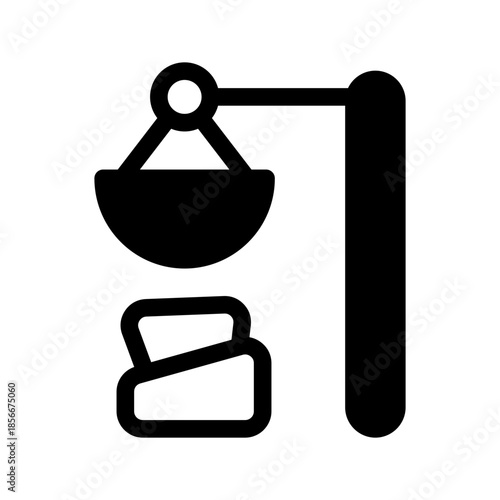 Hot Stone Icon Vector Symbol Design Illustration