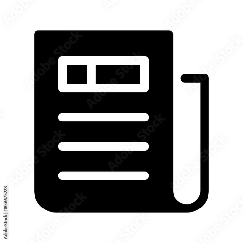 Newspaper Icon Vector Symbol Design Illustration