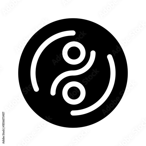 Yin Yang Icon Vector Symbol Design Illustration