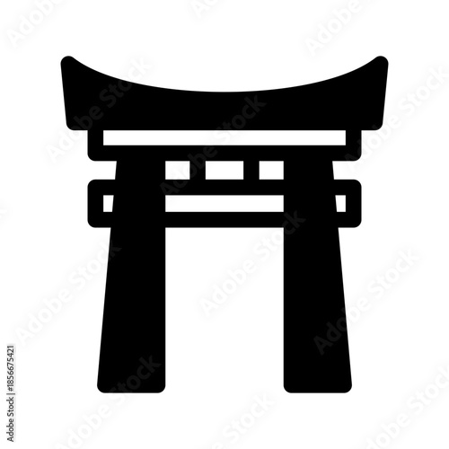 Torii Gate Icon Vector Symbol Design Illustration
