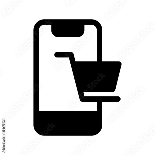 Mobile Shopping Icon Vector Symbol Design Illustration