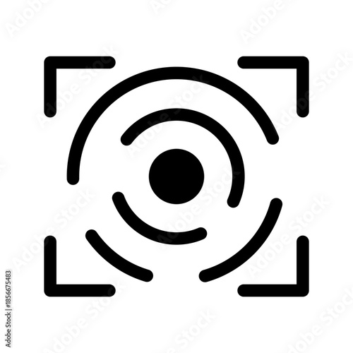 Fingerprint Scanner Icon Vector Symbol Design Illustration