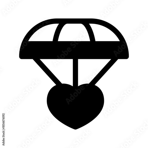 Parachute Icon Vector Symbol Design Illustration