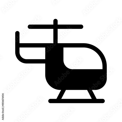 Helicopter Icon Vector Symbol Design Illustration