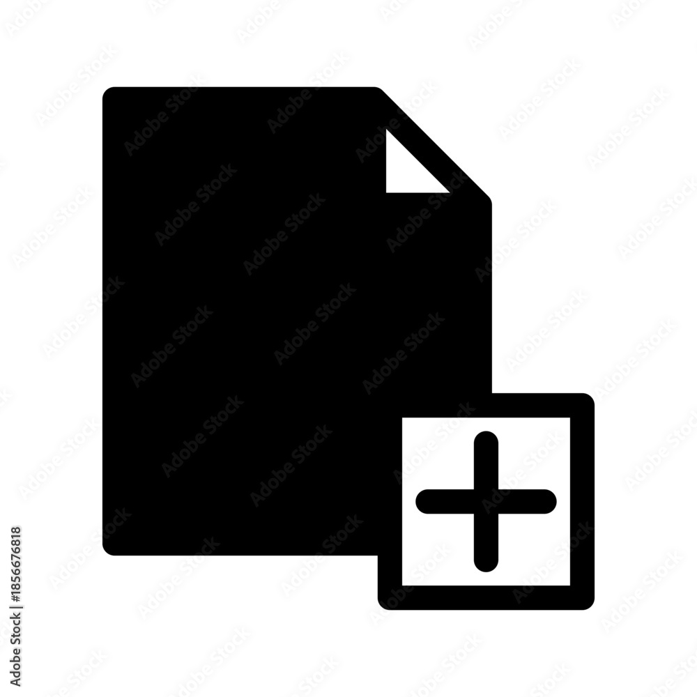 Fototapeta premium Document Add Icon Vector Symbol Design Illustration