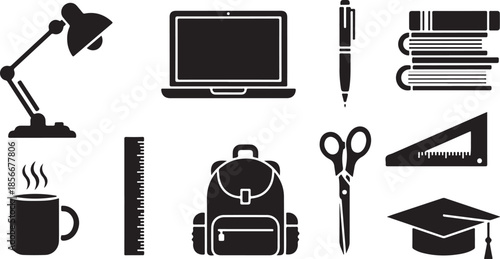School and Education Icons for Learning and Academic Success