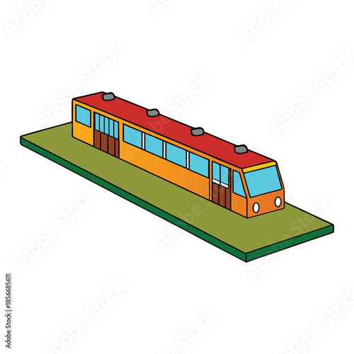 A street railway glides along busy tracks, wires humming overhead as trams pass shops, commuters, and the rhythm of city life.
