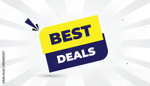 best deals editable eps format web banner vector art illustration template design deep blue yellow shapes bold font white gray gradient abstract illustration sunshine business background 4k