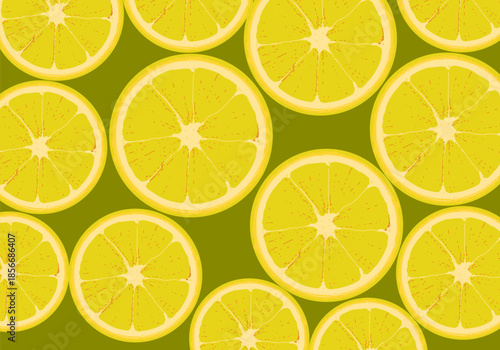 Sliced oranges pattern vector background. Design for pattern fills, web page, textures, wallpaper, fabric and textile.