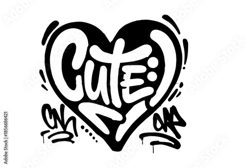 Street art graffiti. Urban wall spray painting,  Compliment frases