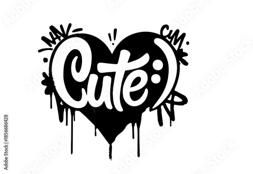 Street art graffiti. Urban wall spray painting,  Compliment frases