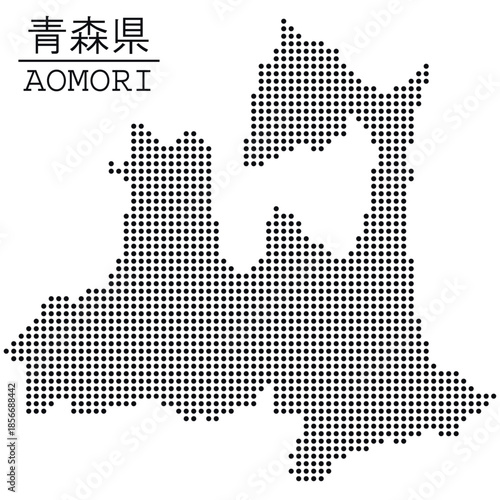 イラスト素材：日本地図　青森県ベクターイラストマップ