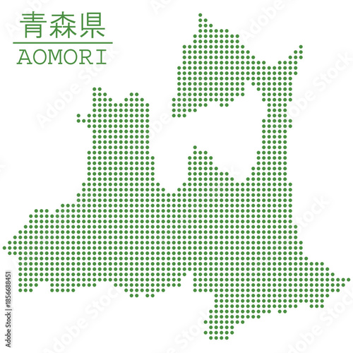 イラスト素材：日本地図　青森県ベクターイラストマップ