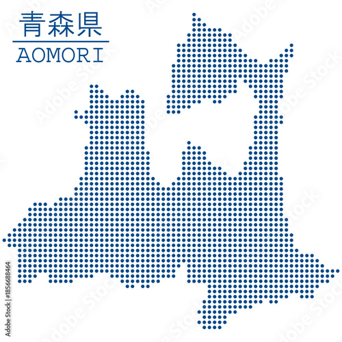 イラスト素材：日本地図　青森県ベクターイラストマップ