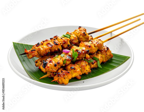 Delicious Chicken Satay Skewers Grilled to Perfection.