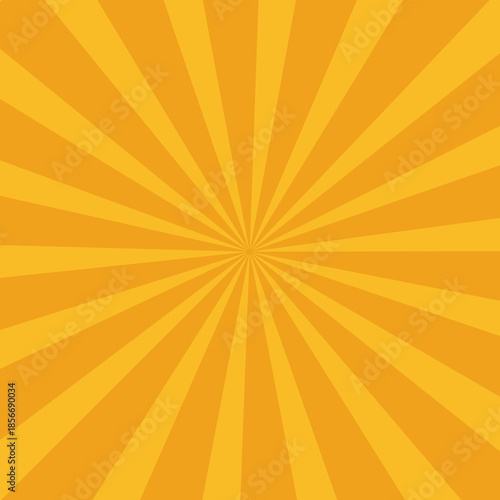 Orange and yellow radial sunburst background with warm tones. Perfect for sunrise concepts, energy themes, advertising, web backgrounds, posters, and creative layouts.