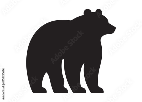 bear vector illustration, grizzly bear silhouettes, bear silhouette logo vector animals, bear black silhouette animals vector set, bear wild animal silhouettes on the white background