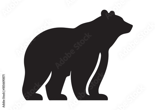 bear vector illustration, grizzly bear silhouettes, bear silhouette logo vector animals, bear black silhouette animals vector set, bear wild animal silhouettes on the white background