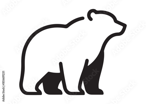 bear vector illustration, grizzly bear silhouettes, bear silhouette logo vector animals, bear black silhouette animals vector set, bear wild animal silhouettes on the white background