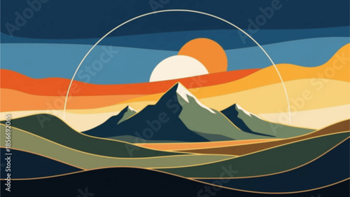 landscape with mountains