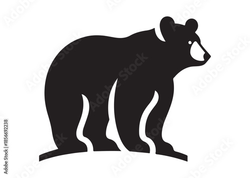 bear vector illustration, grizzly bear silhouettes, bear silhouette logo vector animals, bear black silhouette animals vector set, bear wild animal silhouettes on the white background