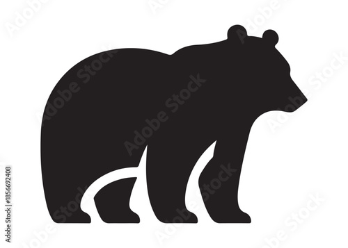 bear vector illustration, grizzly bear silhouettes, bear silhouette logo vector animals, bear black silhouette animals vector set, bear wild animal silhouettes on the white background