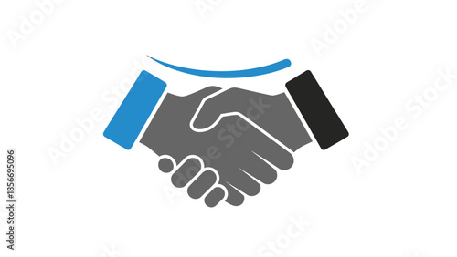 Business Deal Handshake Icon Representing Partnership and Corporate Agreement