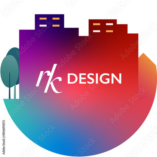 Modern Logo Design, Sustainable Urban Development Social Media Design, Urban Sustainability Concept Logo