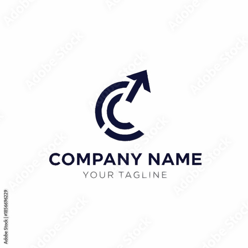 Modern Circular Arrow Logo Design for Business Growth.