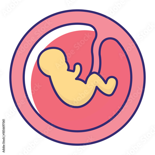 Fetal Womb Vector Icon which can easily modify or edit